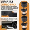 TonGass (2 x Combo Pack, Black) RV Sewer Pipe Adapter,