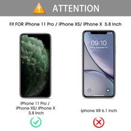 OMOTON OMOTON Panzer Schutz Glas für iPhone 11 Pro/iPhone XS/iPhone X. Mit Positionierhilfe [9H Härte], [Anti-Kratzen], [Anti-Öl], [Anti-Bläschen], 4 Stück
