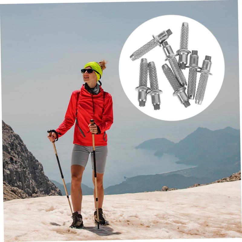 Mipcase Pcs Hiking Pole Tips Replacement Set Carbon Steel Carbide