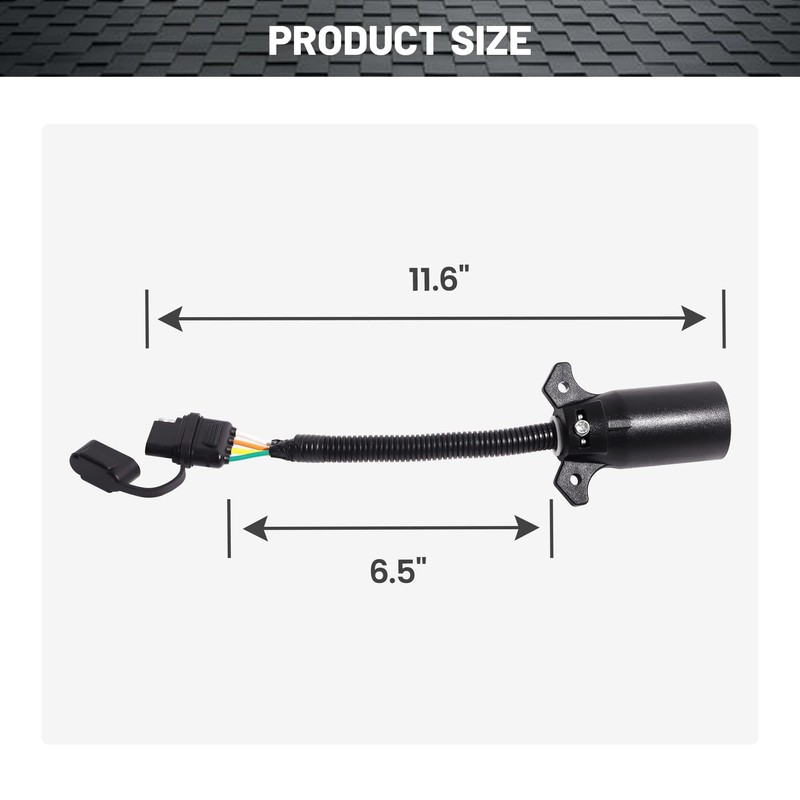 Oyviny 7 Way to 4 Way Trailer Plug Adapter, RV