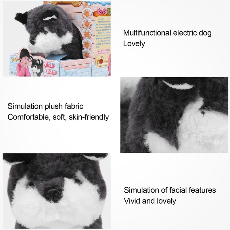 Electric Stimulation Plush Toy Pomeranian Pet Toy Husky Stuffed Animals