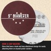 ProductionShop Premium 9" Red 8-Hole Pattern 60 Grit Sanding Discs,