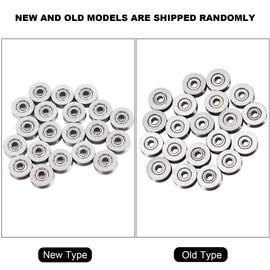 Hilitand 20pcs V623ZZ V-Groove Ball Bearings Carbon Steel Pulley for Rail Track Linear System 3x12x4mm