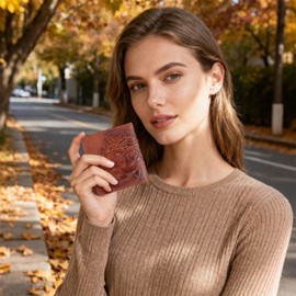 MEITRUE Small Womens Wallet, RFID Slim Wallet for Women, Credit Card Holder with ID Window