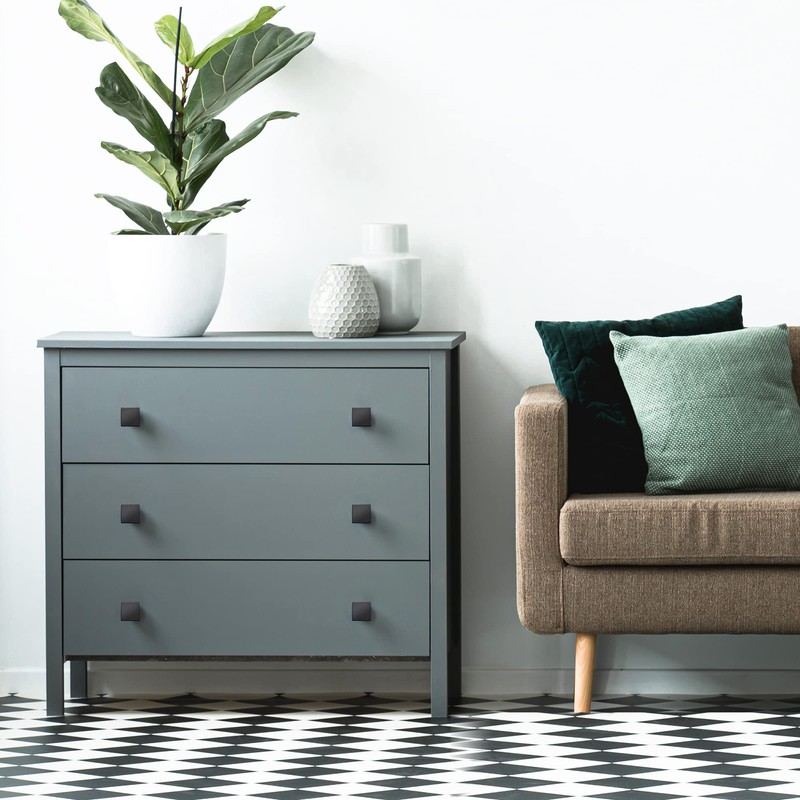 Ravinte Cabinet Knobs Matte Black Square Knobs for Cabinets and