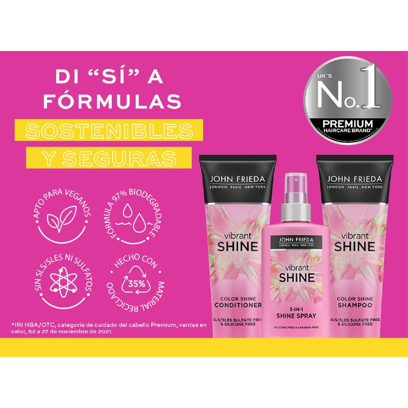 John Frieda Vibrant Shine Colour Shine Shampoo 250 ml