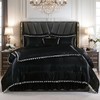 Bedorm Black Satin Bed in a Bag King Soft Fluffy