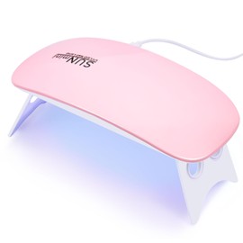 DUKASOU UV Nail Lamp Mini, 6W UV Light for Gel Nails, Portable LED Nail Dryer with USB, 2 Timers (60s / 120s), Only Curing Gel Nail Strips Stickers (Pink)
