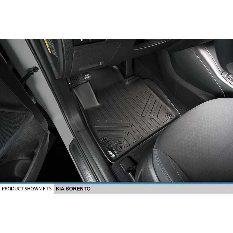 SMARTLINER Custom Fit Floor Mats 2 Row Liner Set Black