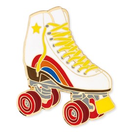 PinMart's Roller Skate Enamel Pin - 10 Pack - Retro 70s Disco Lapel Accessory for Backpacks, Bags, Jackets, Lanyards – Cute Decorative Enamel Pins for Collectors, Gifts & Roller Skate Fans