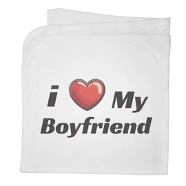 Azeeda 'I Love My Boyfriend' Cotton Baby Blanket/Shawl (BY00040134)