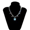 Y2K Star Crystal Charms Pendant Choker Necklace Irregular Crystal Stone