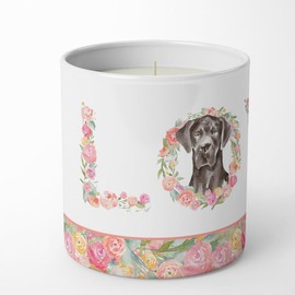 Caroline's Treasures WDK4720CDL Black Great Dane #3 Love 10 oz Decorative Soy Candle Nature Soy Wax Essential Oil Home Decor Ideal for Bedroom Kitchen Bath Office Gift, 10 oz