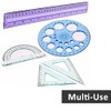 5pc Maths Geometry Set 30cm Ruler Set Square Protractor Circle