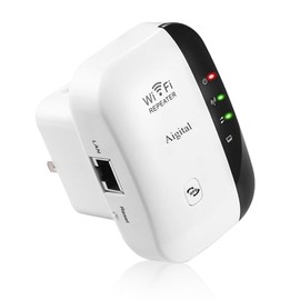 WiFi Extender Wireless WiFi Signal Booster for Home, Aigital 300Mbps 2.4GHz Long Range WiFi Extenders Wireless Internet Repeater with Ethernet Port, Multiple Device Support & Full Coverage, Easy Setup