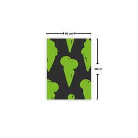 Le Jardin du Lin Bedruckte Baumwoll Taschen mit Kordelzug, Einkaufstasche, Beutel, Stoffsack, Stofftasche, Gemüsesack, Wiederverwendbare, Umweltfreundlich, Mehrzweck, Faltbar, Größe: 40x50 Cm