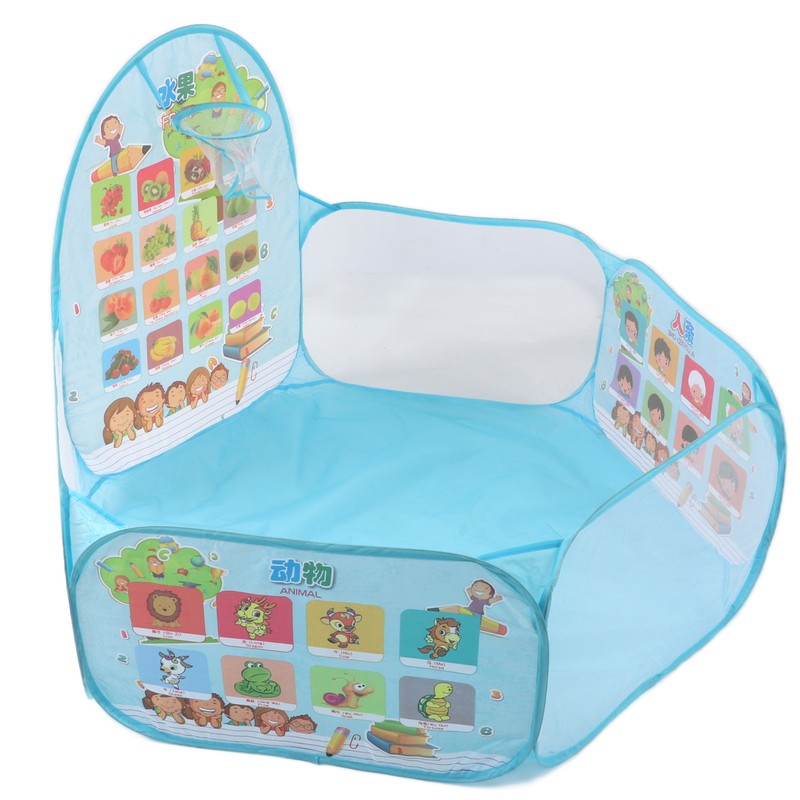 Children's 1.2m Basketball Pool Big Safe Foldable Blue Kids Indoor