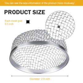 Shakas 2 PCS RV Furnace Vent Screen, Stainless Steel Stove Flying Insect Protection Barrier Mesh Cover, Multi-purpose Conversion Accessory for Do-therm Suburban RV Camper (Silver)