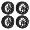 4Pcs Rubber Tires Aluminum Alloy Exquisite Simple Installation Tyres for