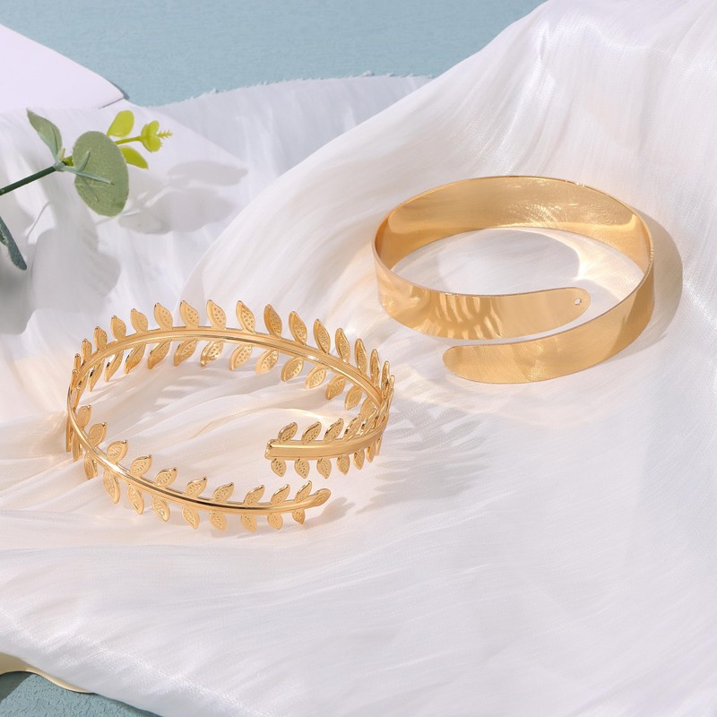 MOZAKA 2 Pcs Arm Cuff Upper Arm Band Cuff Jewelry