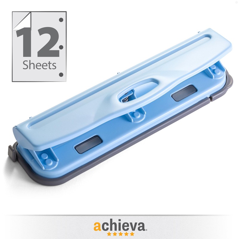 Achieva Economy 3-Hole Punch, 12 Sheet Capacity, Pink (90142)