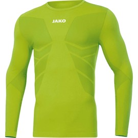 Jako 6455 Comfort 2.0 - Maglia Intimo Donna Manica Lunga, Verde Fluo, M