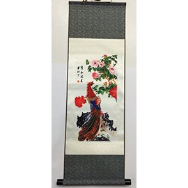 Chinese Phoenix Silk Scroll / Picture Scroll / Wall Scroll -(S150)