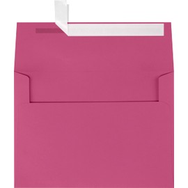 LUXPAPER A7 Invitation Envelopes for 5 x 7 Cards in 80 lb. Magenta, Printable Envelopes for Invitations, w/Peel and Press Seal, 250 Pack, Envelope Size 5 1/4 x 7 1/4 (Magenta)