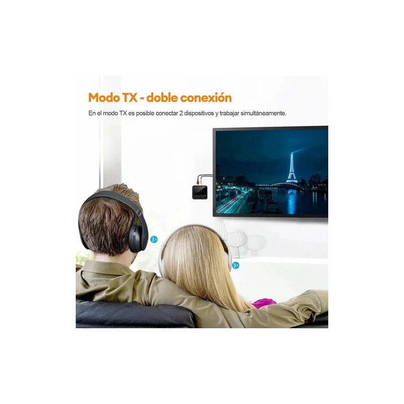 Bluetooth 5.3 Transmisor Receptor Audio Stereo Adaptador,admite Salida De Audio