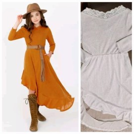 Joyfolie Girl's Avionne Dress in Sunset Gold Size 10 12 14 or Oat Size 12 NEW