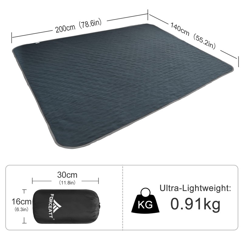 Forceatt Camping Blanket, 79" X 57" Large Outdoor Blanket, Sandproof,