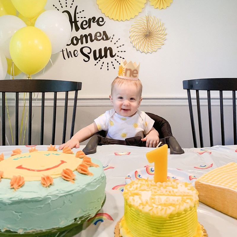HUHJRUAR Boho Sun 1st Birthday Crown Hat - One Year