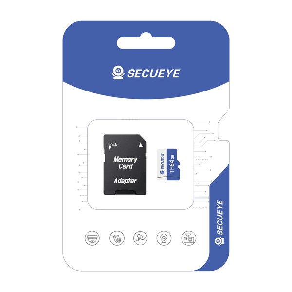JOYNANO SECUEYE 64GB TF Memory Card with Adapter Class 10