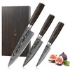 Wakoli Kitchen Knife Set, 3 Piece Professional Chef Knife Set