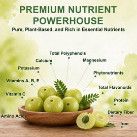 Amla Capsules, Amla Superfruit Capsules 1000mg, Amla Fruit Extract, Amla Supplement, Gooseberry Supplement for Antioxidant, Vitality & Digestive Support - 90 Capsules, 45 Days Supply