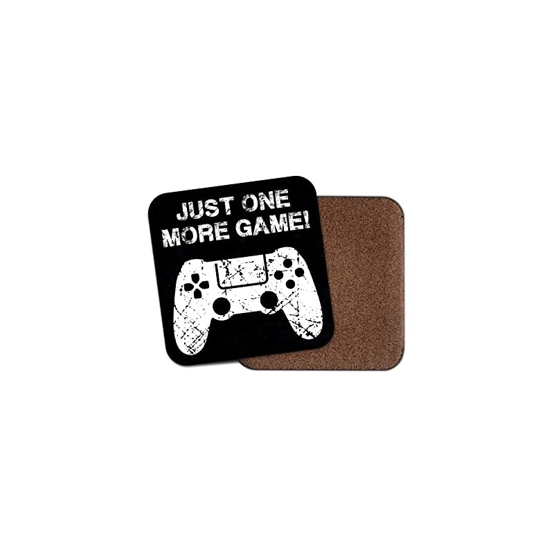 Square Single Coaster - Just One More Game Gaming Gamer