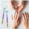 IWOWHERO 3pcs Mermaid Tail Nail Art Pen Set Double Sided