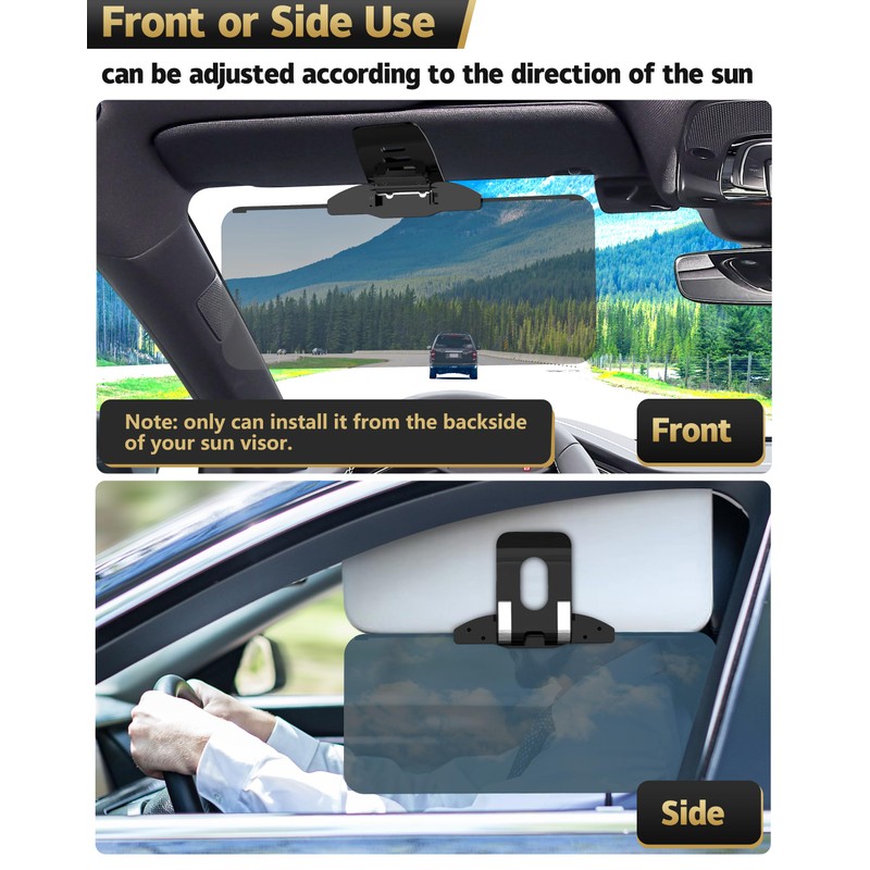Woqucute Sun Visor Extender for Car, UV400 Polarized Car Visor