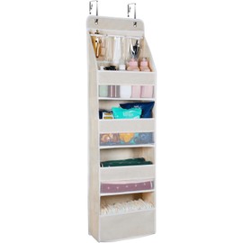 6-Tier Over-the-Door Hanging Organizer for Everyday Storage – Space-Saving Fabric Pockets for Bedroom, Bathroom & Closet