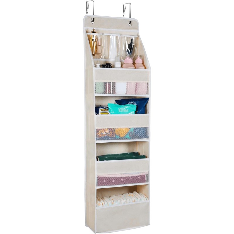 6-Tier Over-the-Door Hanging Organizer for Everyday Storage – Space-Saving Fabric