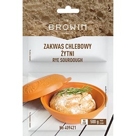 Browin Food Grade Dried Sourdough Culture & Yeast - Hand Baking or Bread Machines - Rye, Spelt, Wheat Leaven - Starter Bread (Rye Sourdough)