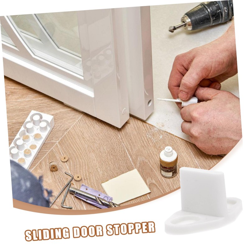 Ciieeo 2pcs Barn Door Guide Stopper Floor Track Stop Supply
