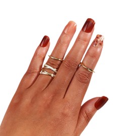 MLEN DIARY Press on Nails Square Short Fake Nails Acrylic Full Cover Stick on Nails Valentines False Nails for Women and Girls (24 PCS)