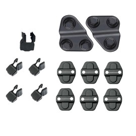 Lock & Screw Cover Buckle Decor Kit Compatible with Jeep Wrangler JL/JLU 2018-2024 Sahara Sport Rubicon & Gladiator JT 4XE – Exterior Trim Accessories, 13Pcs
