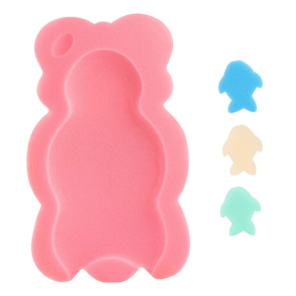 KECUCO Baby Bath Cushion Infant Bath Mat, Pad & Sponge