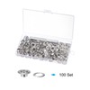 sourcing map 100 Sets Grommet Tool Kit Silver Tone 7mm/0.28