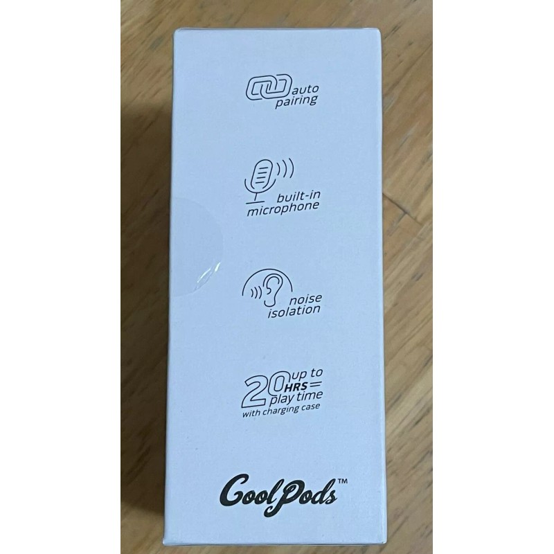 Cool Pods White Matte True Wireless Earbuds with Charging Case