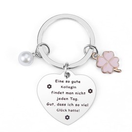 Keyring Colleague Farewell Gift Colleague Christmas Gifts for Colleagues Best Colleague Gift Favourite Colleague Gift, Silvery 1