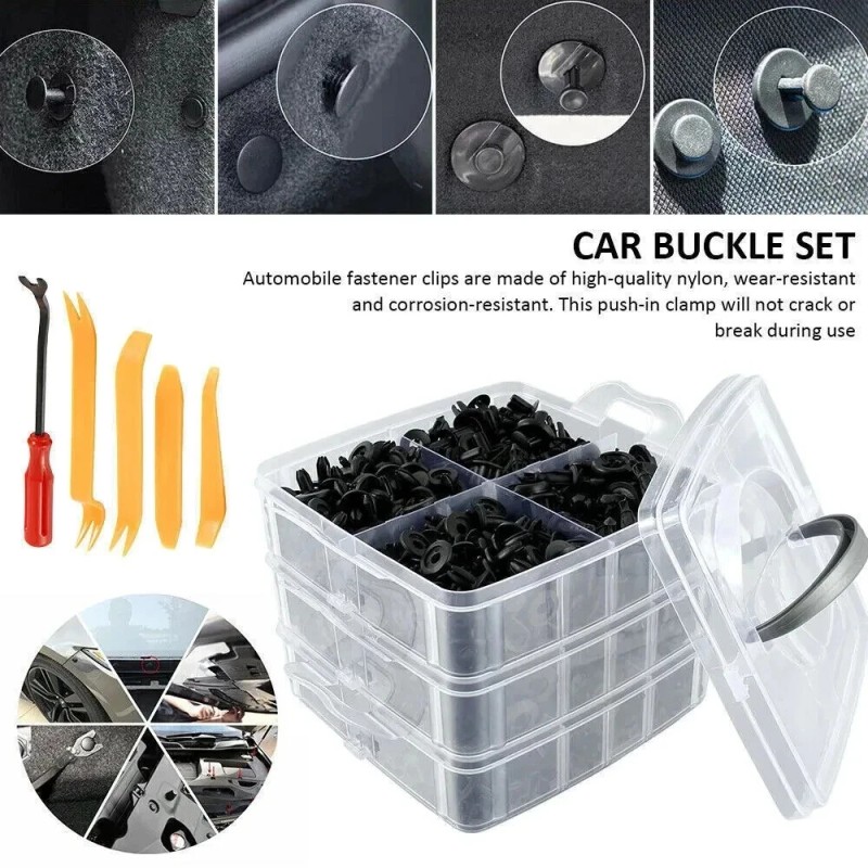 Ameribox 650Pcs Car Retainer Auto Fasteners Push Trim Plastic Clips