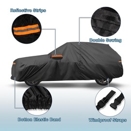 ATOCOVER Car Cover Waterproof Custom Fit for Ford Explorer All Weather for Automobiles Outdoor Snow Sun Dust UV Protection Full Exterior Cover with Door Zipper